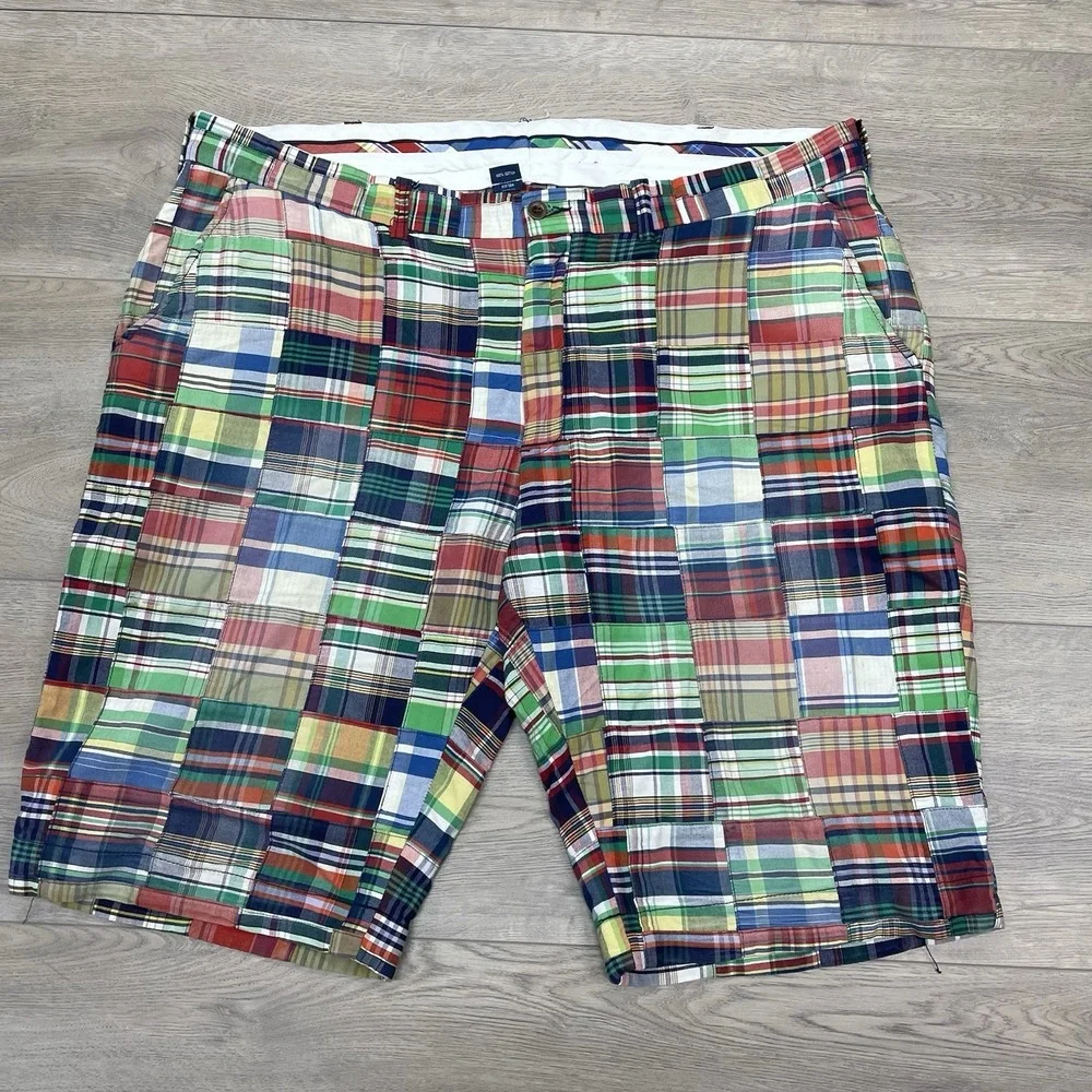 Polo Ralph Lauren Patchwork Madras Shorts Men Sz 40 READ Multicolor